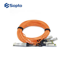 0.5m Length Fiber Optic Cable 40G QSFP+ To 4 SFP+ With 1 Year Warranty
