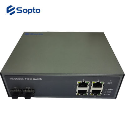 IEEE 802.3x 4 UTP Ports 10/100/1000M Fiber Media Converter