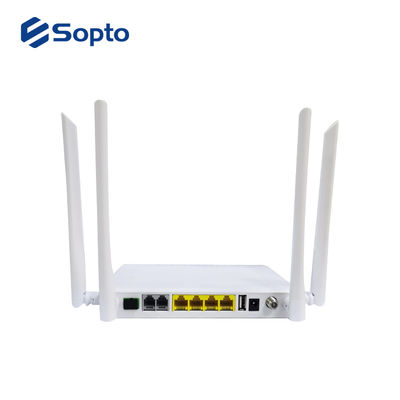 Wifi 2.4GHz 5GHz EPON ONU 4 Ethernet 2 POTS Interface With CATV