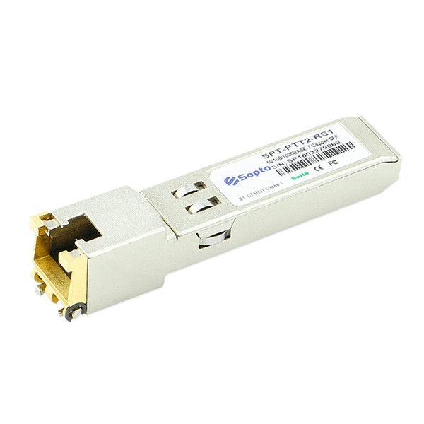 Hot Pluggable SFP Transceiver Single Mode RJ45 Interface 30m / 100m Distance