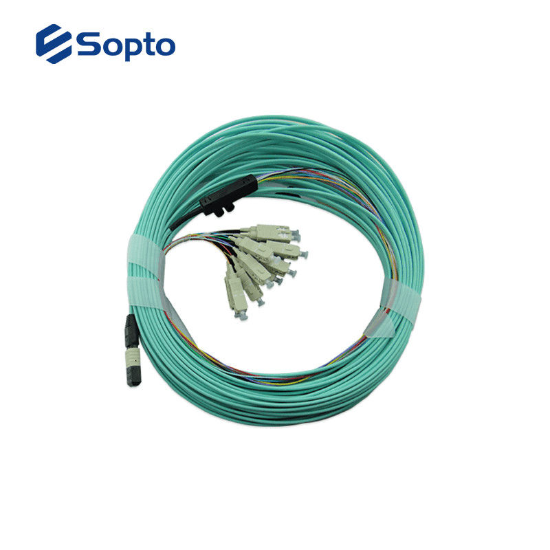 24 Cores MPO MTP Patch Cord Female A Type For CATV Video And Multimedia