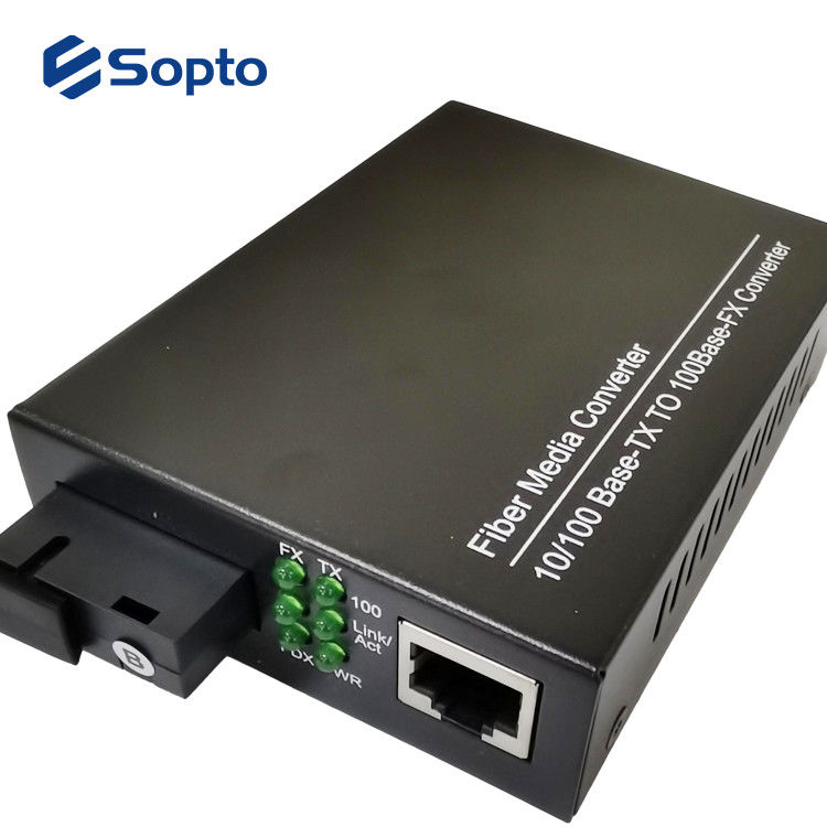 20km 1 Fiber 1 UTP Port 10/100M Fiber Ethernet Media Converter