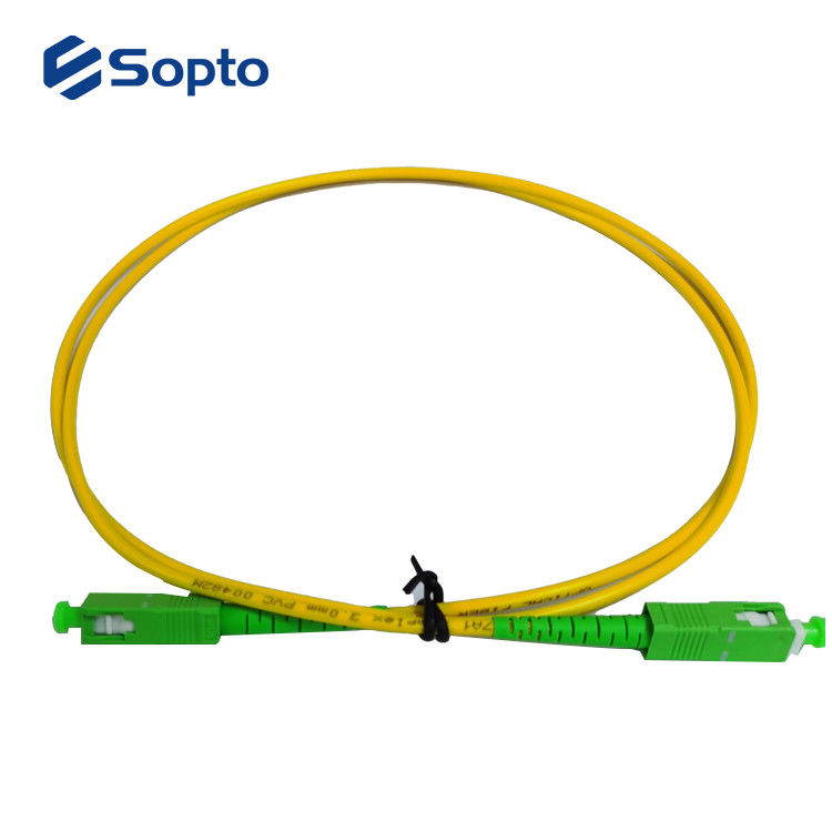 Simplex SC APC Multimode Fiber Optic Patch Cords PVC Optical Fiber Jumper