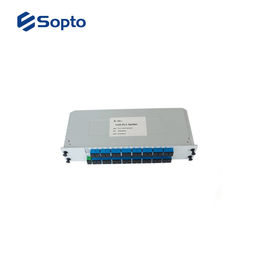 Plugin Fiber Optic PLC Splitter , High Performance 1x8 PLC Splitter