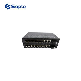 PoE Power Fiber Media Converter 1 Fiber Port 4 UTP Ports With Commercial Temperature