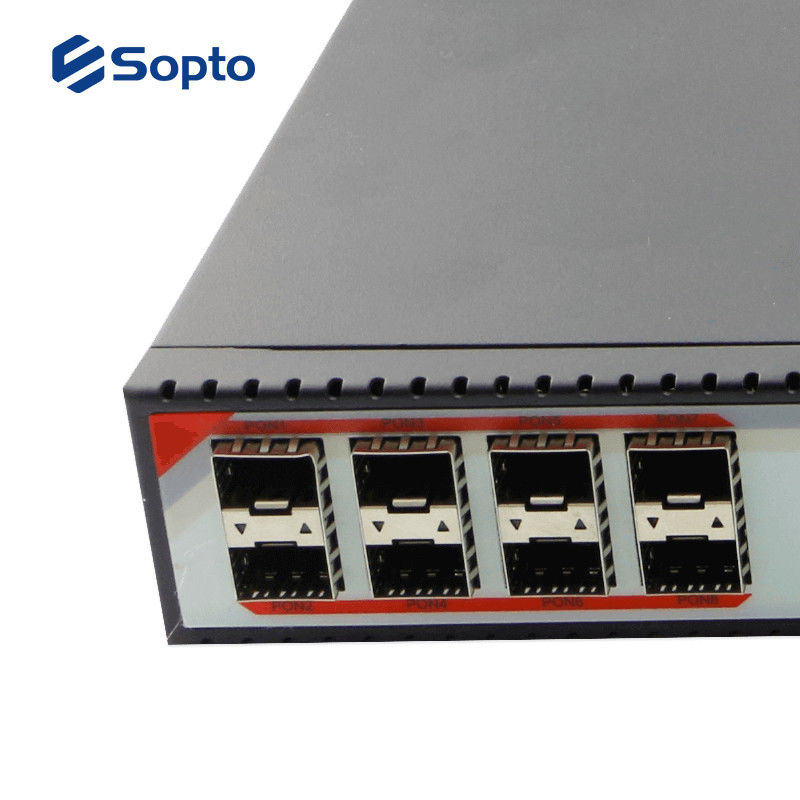 220V AC Power Supply 8 PON GPON OLT Support OMCI Remote Management