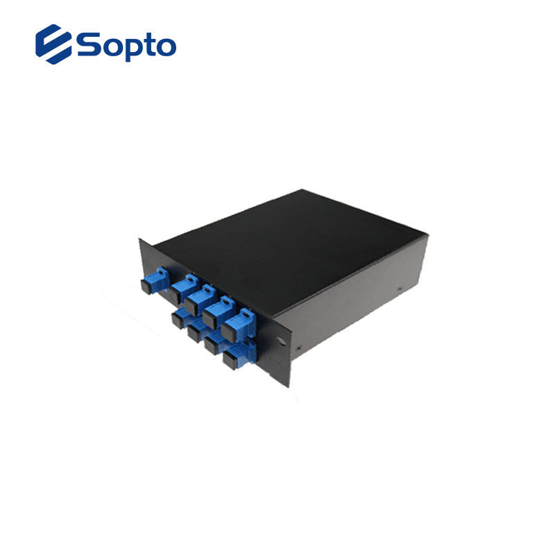 Plugin Fiber Optic PLC Splitter , High Performance 1x8 PLC Splitter